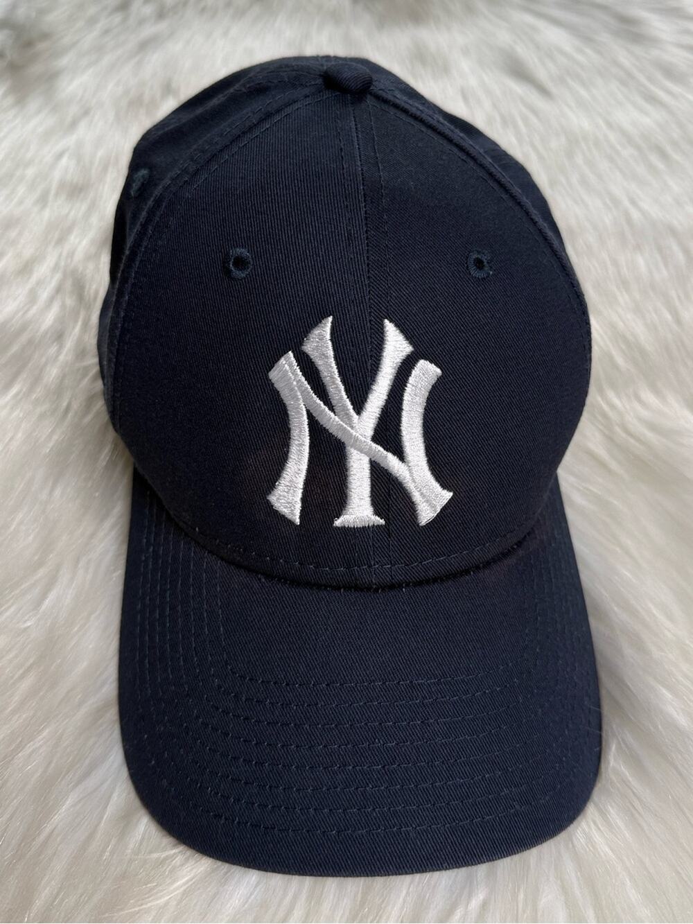 New York Yankee Navy New Era Logo Adjustable Hat